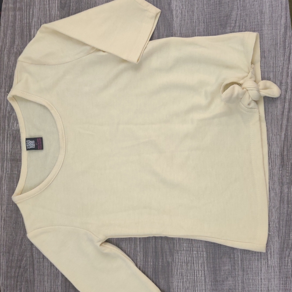Star Ride Light Yellow Tie Detail Top